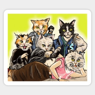 The Kitten Club - The Breakfast Club As CATS! Sticker